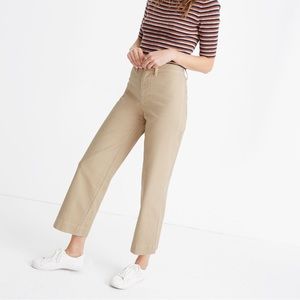 Madewell Emmett Slim Wide Leg Crop Pants